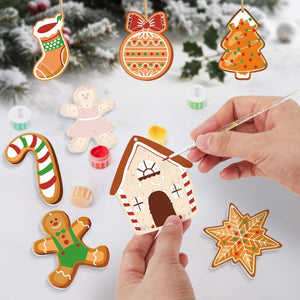 Décorations de Noël Peinture par Numéros - Kit Sucre d’orge et Pain d’épices