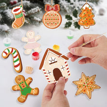 Charger l&#39;image dans la galerie, Décorations de Noël Peinture par Numéros - Kit Sucre d’orge et Pain d’épices