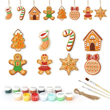 Charger l&#39;image dans la galerie, Décorations de Noël Peinture par Numéros - Kit Sucre d’orge et Pain d’épices