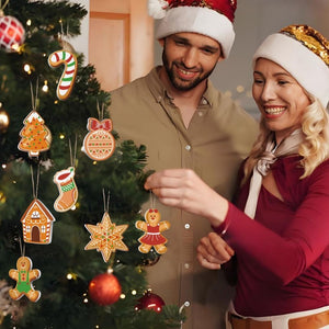 Décorations de Noël Peinture par Numéros - Kit Sucre d’orge et Pain d’épices