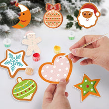 Charger l&#39;image dans la galerie, Décorations de Noël Peinture par Numéros - Kit Lune Étoile Cœur