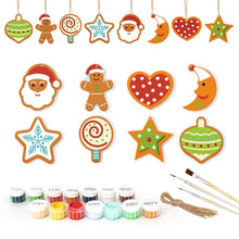 Charger l&#39;image dans la galerie, Décorations de Noël Peinture par Numéros - Kit Lune Étoile Cœur