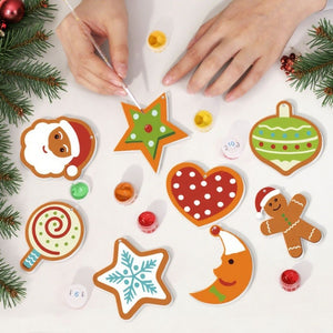 Décorations de Noël Peinture par Numéros - Kit Lune Étoile Cœur