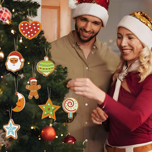 Décorations de Noël Peinture par Numéros - Kit Lune Étoile Cœur