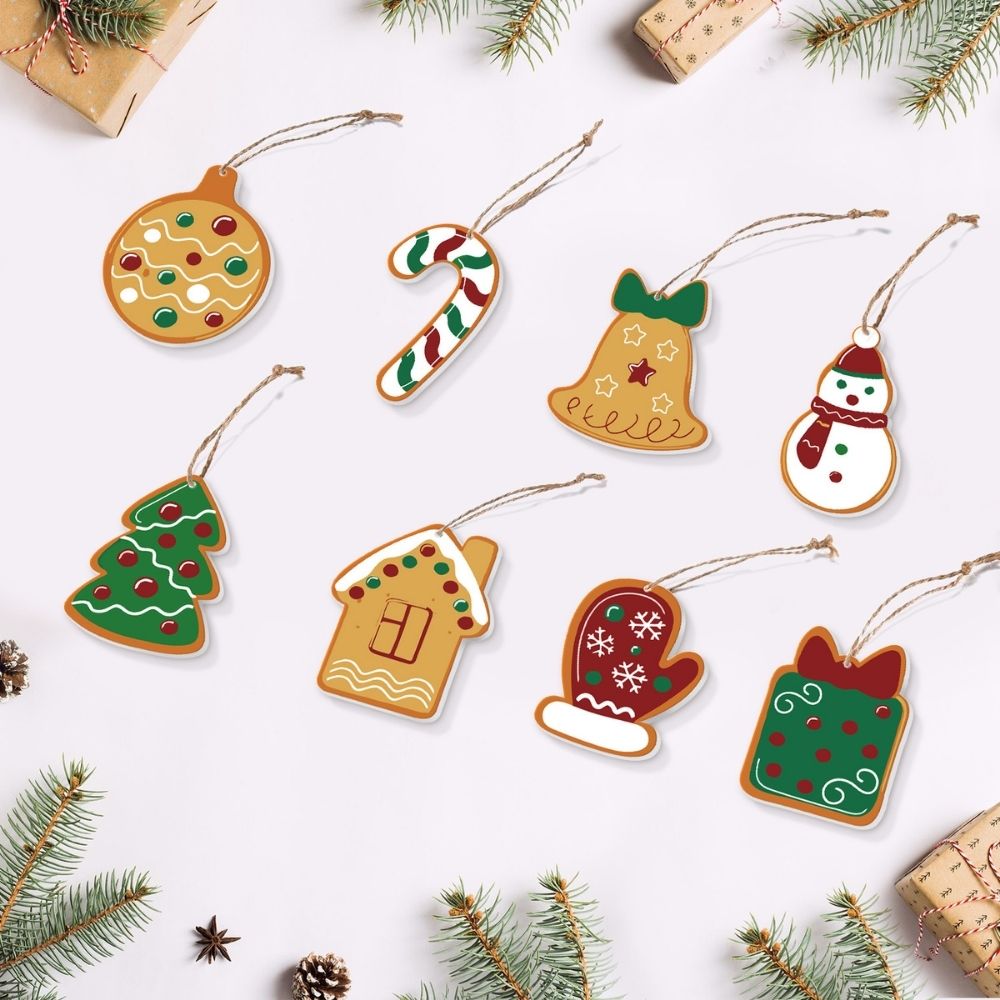 Décorations de Noël Peinture par Numéros - Kit Moufle Boîte cadeau Figured'Art