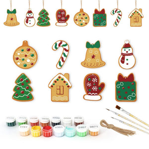 Décorations de Noël Peinture par Numéros - Kit Moufle Boîte cadeau