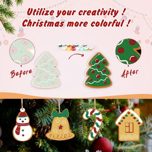 Décorations de Noël Peinture par Numéros - Kit Moufle Boîte cadeau