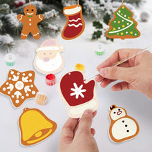Charger l&#39;image dans la galerie, Décorations de Noël Peinture par Numéros - Kit Chaussette du Père Noël