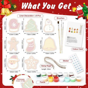 Décorations de Noël Peinture par Numéros - Kit Chaussette du Père Noël