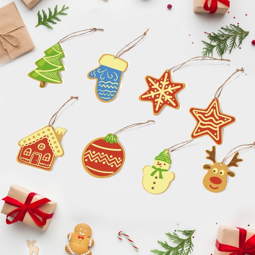 Décorations de Noël Peinture par Numéros - Kit Étoile Maison Renne Sapin Figured'Art