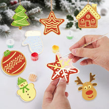 Charger l&#39;image dans la galerie, Décorations de Noël Peinture par Numéros - Kit Étoile Maison Renne Sapin