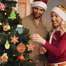 Charger l&#39;image dans la galerie, Décorations de Noël Peinture par Numéros - Kit Étoile Maison Renne Sapin