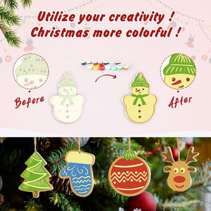 Décorations de Noël Peinture par Numéros - Kit Étoile Maison Renne Sapin