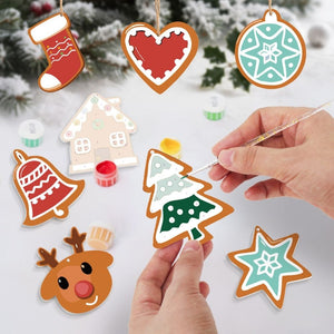 Décorations de Noël Peinture par Numéros - Kit Cœur Étoile Chaussette Renne