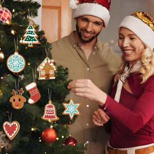 Décorations de Noël Peinture par Numéros - Kit Cœur Étoile Chaussette Renne