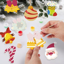 Charger l&#39;image dans la galerie, Décorations de Noël Peinture par Numéros - Kit Cloche Couronne