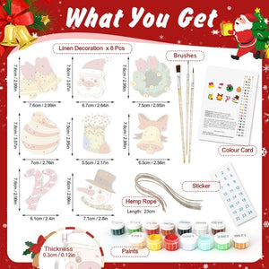 Décorations de Noël Peinture par Numéros - Kit Cloche Couronne