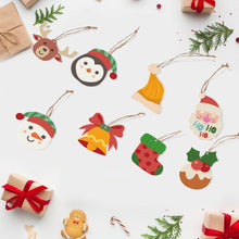 Charger l&#39;image dans la galerie, Décorations de Noël Peinture par Numéros - Kit Renne Père Noël Chaussette Figured&#39;Art