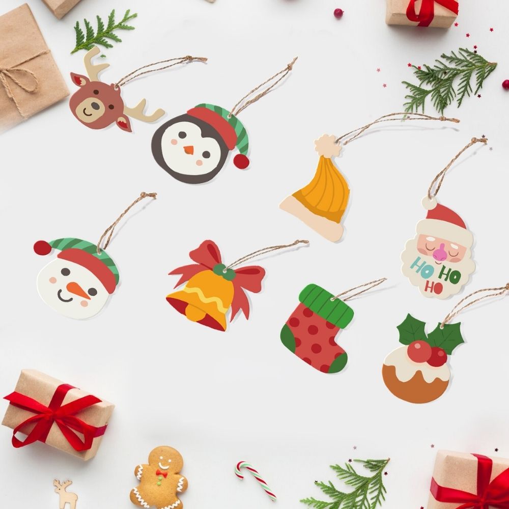Décorations de Noël Peinture par Numéros - Kit Renne Père Noël Chaussette Figured'Art