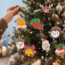 Charger l&#39;image dans la galerie, Décorations de Noël Peinture par Numéros - Kit Renne Père Noël Chaussette
