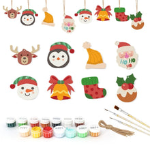 Charger l&#39;image dans la galerie, Décorations de Noël Peinture par Numéros - Kit Renne Père Noël Chaussette