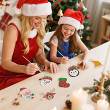 Charger l&#39;image dans la galerie, Décorations de Noël Peinture par Numéros - Kit Renne Père Noël Chaussette