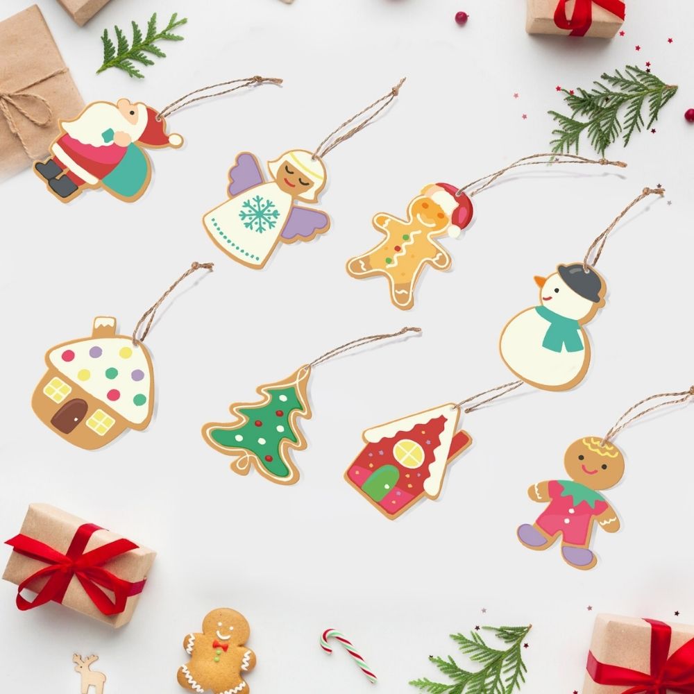 Décorations de Noël Peinture par Numéros - Kit Père Noël Bonhomme de neige Figured'Art