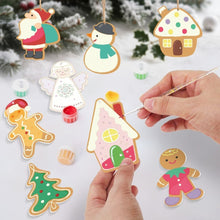 Charger l&#39;image dans la galerie, Décorations de Noël Peinture par Numéros - Kit Père Noël Bonhomme de neige