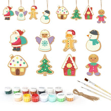 Charger l&#39;image dans la galerie, Décorations de Noël Peinture par Numéros - Kit Père Noël Bonhomme de neige
