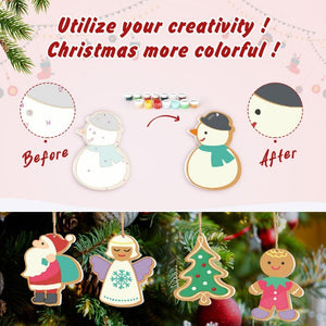 Décorations de Noël Peinture par Numéros - Kit Père Noël Bonhomme de neige