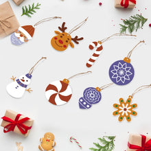 Charger l&#39;image dans la galerie, Décorations de Noël Peinture par Numéros - Kit Flocon de neige Boules Figured&#39;Art