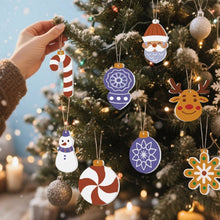 Charger l&#39;image dans la galerie, Décorations de Noël Peinture par Numéros - Kit Flocon de neige Boules