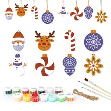 Charger l&#39;image dans la galerie, Décorations de Noël Peinture par Numéros - Kit Flocon de neige Boules