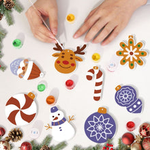 Charger l&#39;image dans la galerie, Décorations de Noël Peinture par Numéros - Kit Flocon de neige Boules