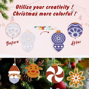 Décorations de Noël Peinture par Numéros - Kit Flocon de neige Boules