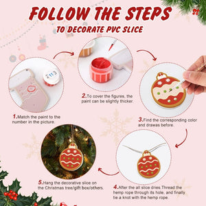 Décorations de Noël Peinture par Numéros - Kit Cloche Ange Sucre d’orge