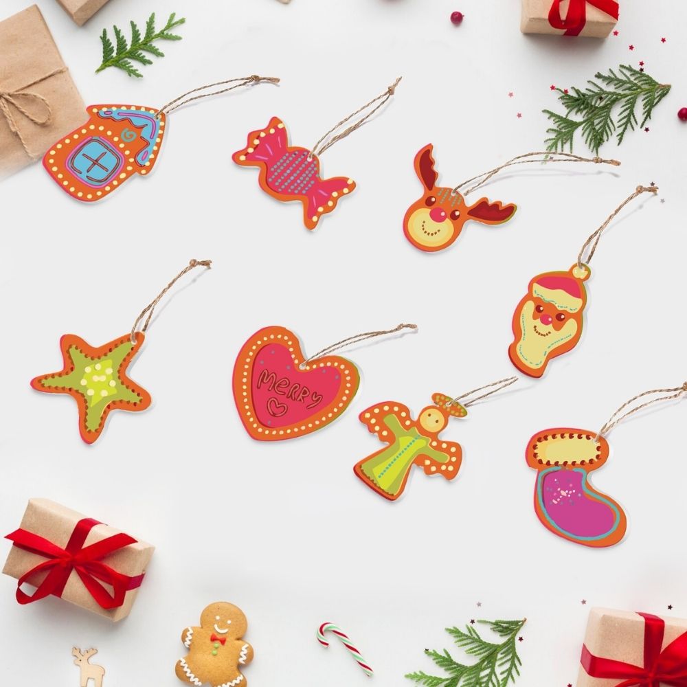 Décorations de Noël Peinture par Numéros - Kit Joyeux Cœur Maison Renne Figured'Art