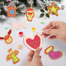 Charger l&#39;image dans la galerie, Décorations de Noël Peinture par Numéros - Kit Joyeux Cœur Maison Renne