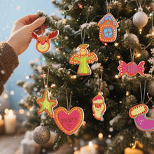 Charger l&#39;image dans la galerie, Décorations de Noël Peinture par Numéros - Kit Joyeux Cœur Maison Renne