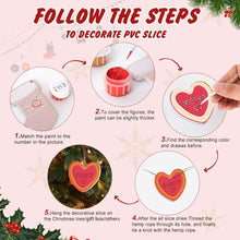 Charger l&#39;image dans la galerie, Décorations de Noël Peinture par Numéros - Kit Joyeux Cœur Maison Renne