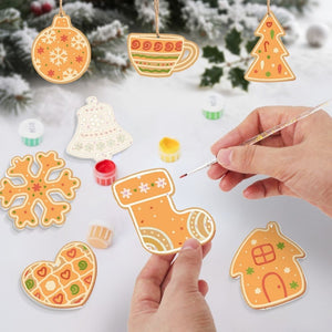 Décorations de Noël Peinture par Numéros - Kit Cloche Chaussette Flocon de neige