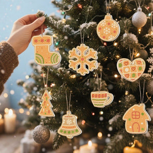 Décorations de Noël Peinture par Numéros - Kit Cloche Chaussette Flocon de neige
