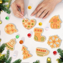 Charger l&#39;image dans la galerie, Décorations de Noël Peinture par Numéros - Kit Cloche Chaussette Flocon de neige
