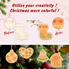 Charger l&#39;image dans la galerie, Décorations de Noël Peinture par Numéros - Kit Cloche Chaussette Flocon de neige