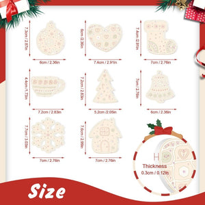 Décorations de Noël Peinture par Numéros - Kit Cloche Chaussette Flocon de neige