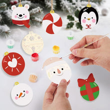 Charger l&#39;image dans la galerie, Décorations de Noël Peinture par Numéros - Kit Ours polaire Pingouin Père Noël