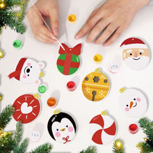 Charger l&#39;image dans la galerie, Décorations de Noël Peinture par Numéros - Kit Ours polaire Pingouin Père Noël