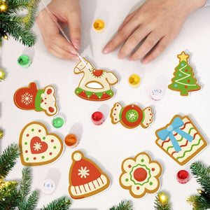 Décorations de Noël Peinture par Numéros - Kit Chapeau Moufles Sapin Cheval