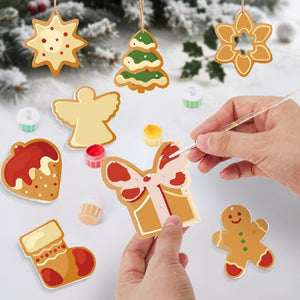 Décorations de Noël Peinture par Numéros - Kit Étoile Sapin Cadeau Pain d’épices