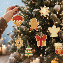 Charger l&#39;image dans la galerie, Décorations de Noël Peinture par Numéros - Kit Étoile Sapin Cadeau Pain d’épices